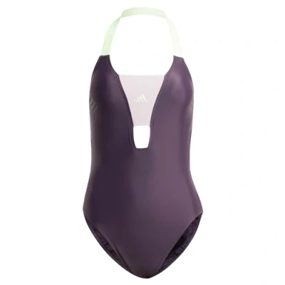 Afbeelding van adidas Sportswear Colorblock Badpak, Dames, Maat: 32, Aurora black preloved fig