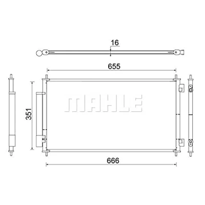 Afbeelding van Mahle Original Airco condensor AC 811 000S