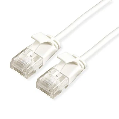 Afbeelding van ROLINE UTP Data Center Patchkabel Cat.6A (Class EA), LSOH, extra dun, wit, 0,15 m