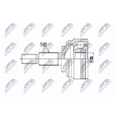 Afbeelding van Homokineet reparatie set, aandrijfas NTY NPZ RE 058