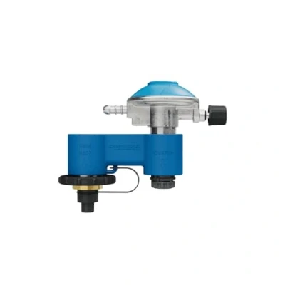 Afbeelding van Campingaz Twin aansluiting met gasdrukregelaar voor gasfornuizen, dubbele EasyClic gaspatronen CV 300 &amp; 470 Plus en gasflessen R904 R907