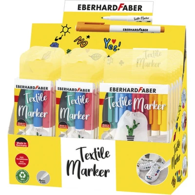 Afbeelding van Textielmarker Eberhard Faber 15 stuks in display