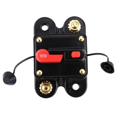 Afbeelding van Walfront 12 V 24 DC auto reset stroomonderbreker voor marine boot bike stereo audio zekering zelftest 80A 300A (80A)