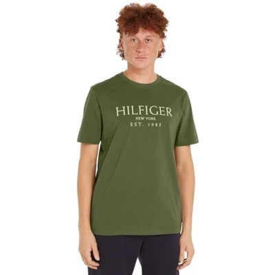 Afbeelding van Tommy Hilfiger TEE Tshirt print, Heren, Maat: Small, Green