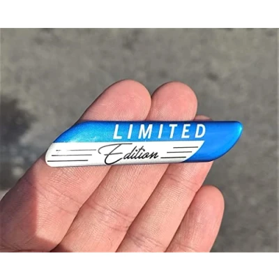 Afbeelding van 3D gel siliconen limited edition badge carpanel body zelfklevende embleem sticker voertuig auto tuning (BLAUW)