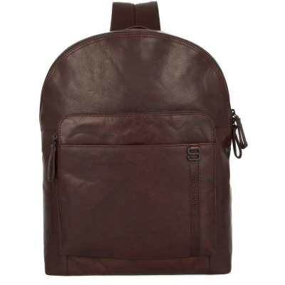 Afbeelding van Spikes &amp; Sparrow Berry Diaper Business Backpack dark brown Leren tas Luiertas