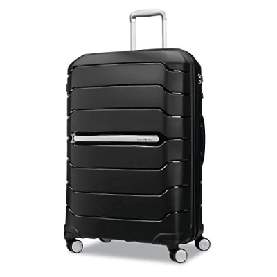 Afbeelding van Samsonite Freeform Hardside Uitbreidbaar met Dubbele Spinner Wielen, Zwart, Checked Large 28 Inch, Spinnerwielen
