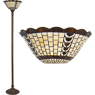 Afbeelding van Clayre &amp; Eef Multi Vloerlamp Tiffany Ø 38*186 cm E27/max 1*60W 5LL 6077
