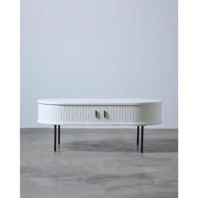 Afbeelding van Nordic Home Kelly salontafel 60x120 cm wit Hout