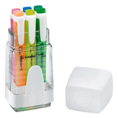 Afbeelding van Tekstmarkeerstift STABILO swing cool box met 6 stuks verschillende kleuren