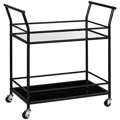 Afbeelding van HOMCOM Keukentrolley met planken van gehard glas 801 264