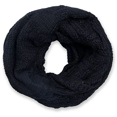 Afbeelding van styleBREAKER gebreide lussen sjaal met raster en ribpatroon, effen buissjaal, winterse sjaal, uniseks 01018155, Farbe:Zwart
