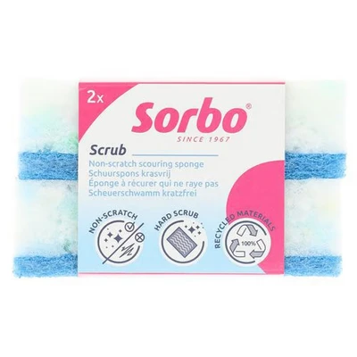 Afbeelding van Sorbo Recycled Schuursponsen Krasvrij 2 stuks