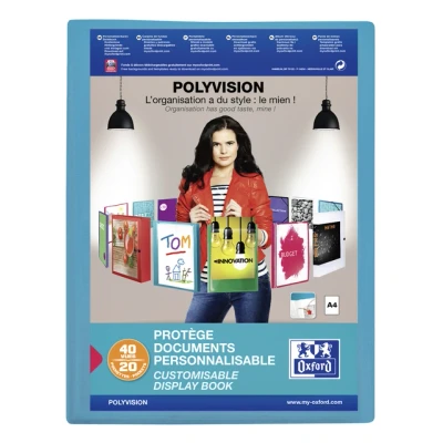 Afbeelding van Showalbum Oxford Polyvision A4 20 tassen PP blauw