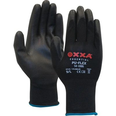 Afbeelding van Oxxa Werkhandschoenen 14 086 Pu flex ZWART MAAT 10
