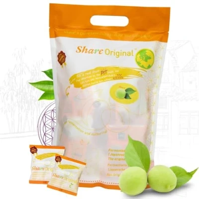 Afbeelding van Share Origineel gefermenteerde groene pruim jap. abrikoos 500g, 500g maandkuur, smaakt heerlijk zoetzuur, veganistisch, lactosevrij