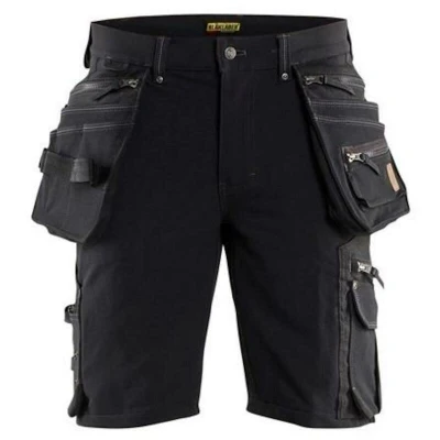 Afbeelding van Blåkläder X1900 Werkbroek Kort 4 weg Stretch 1988 Zwart Maat 56 (XL)