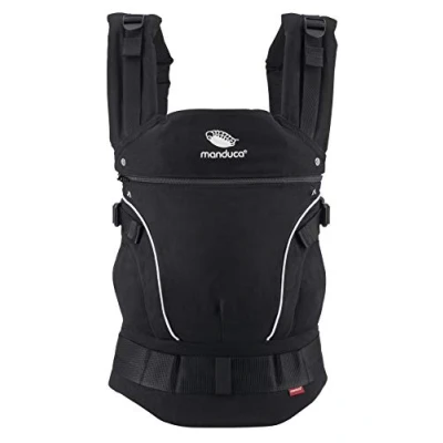 Afbeelding van manduca FIRST Babydrager &gt; Night Black &lt; baby en kinderdrager met rugverlenging &amp; ergonomische heupgordel voor kinderen van 3,5 tot 20 kg (zwart)
