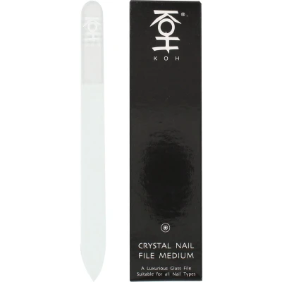 Afbeelding van Koh Crystal Nail File Medium Nagelvijl Travel Size een zeer exclusieve en onslijtbare glazen vijl, in luxe (reis)cassette 1st.