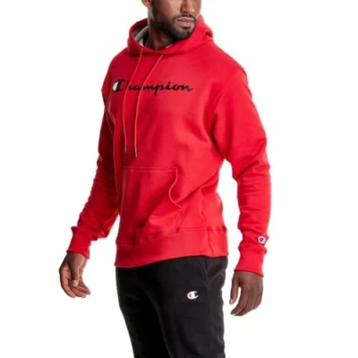 Afbeelding van Champion Grafisch Powerblend Fleece Capuchon Sweatshirt voor heren, Team Rood Scarlet, L
