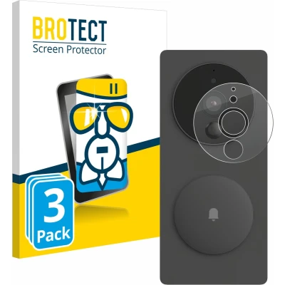 Afbeelding van BROTECT Screenprotector voor Aqara SVD KIT1 (Slimme videodeurbel G4) Folie Beschermfolie Beschermglas transparant (3 Stuks)
