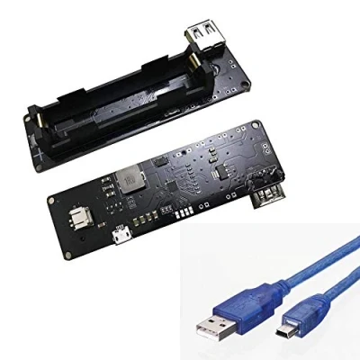 Afbeelding van Wemos 18650 Battery Shield V3 ESP32 USB poort met naar micro kabel voor Raspberry Pi en Arduino