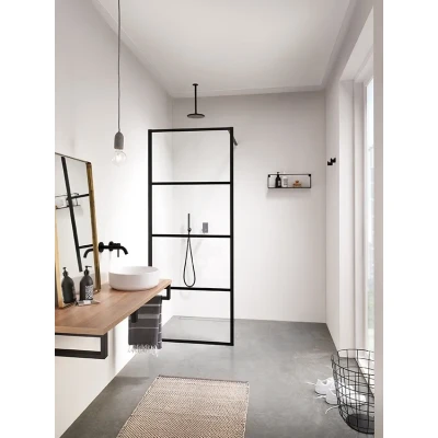 Afbeelding van Sealskin Soho inloopdouche type A3 100x210cm zwart helder glas