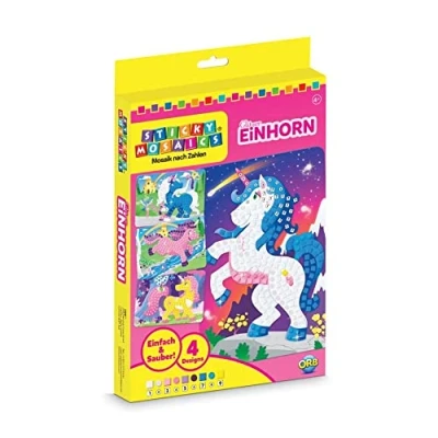 Afbeelding van Sticky Mosaics Stickerset Glitter Eenhoorn 31,1 X 19,7 3,2 Cm Foam