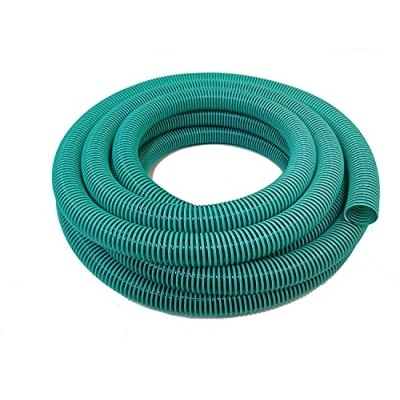 Afbeelding van Spiraalslang zuigslang drukslang transportslang 32 mm (1 1/4) groen transparant 10 m