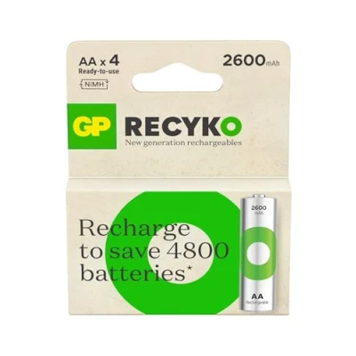 Afbeelding van GP Recyko Aa 2600mah 4 Stuks Batterij
