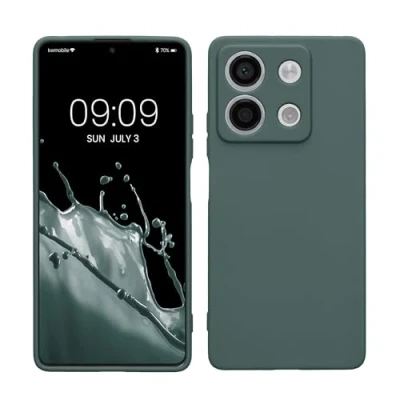 Afbeelding van kwmobile telefoonhoesje geschikt voor Xiaomi Redmi Note 13 5G Hoesje smartphone Precisie camera uitsnede In blauwgroen