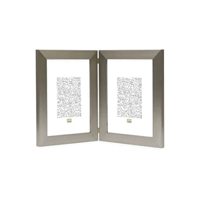 Afbeelding van Deknudt Frames fotolijst S41VD1 H2V zilver tweeluik 2x 10x15 cm