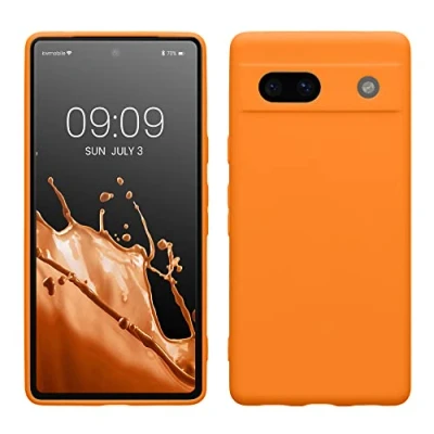 Afbeelding van kwmobile telefoonhoesje geschikt voor Google Pixel 7a Hoesje smartphone Precisie camera uitsnede In fruitig oranje
