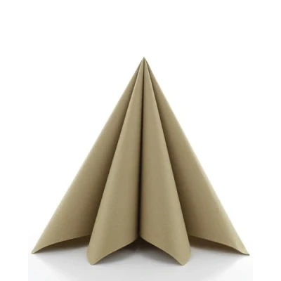 Afbeelding van Sovie HORECA Servetten in natuurbruin van Linclass Airlaid, stofachtige wegwerpservetten ideaal voor bruiloft &amp; feesten, 40 x cm, 50 stuks