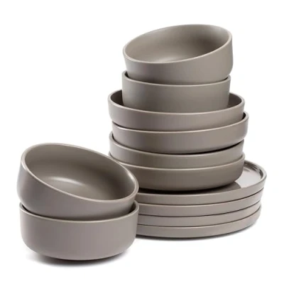 Afbeelding van Servies Leonardo Roma Taupe (12 delig)