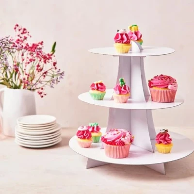 Afbeelding van FunCakes 3 Tier Cupcake Stand Display White
