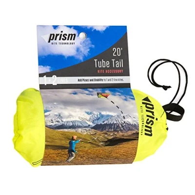 Afbeelding van Prism Vliegerstaart Tube Tail 22 Meter Polyester Wit/zwart