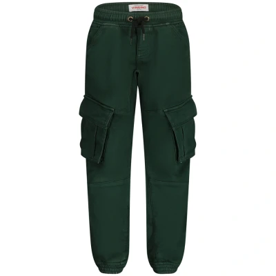 Afbeelding van Vingino tapered fit cargobroek Carlos donkergroen