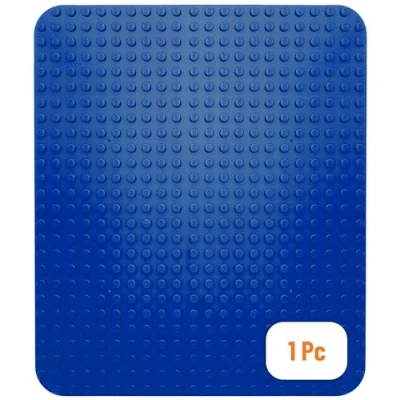 Afbeelding van Strictly Briks Big grote klassieke bouwplaat 100% compatibel met alle merken noppen voor peuters één vlakke blauw 38 x 26,5 cm