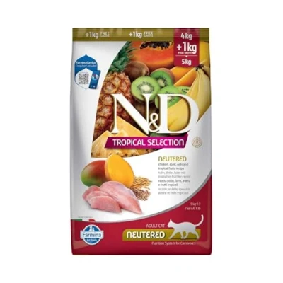Afbeelding van N&amp;D Cat Tropical Selection Chicken Neutered 5kg
