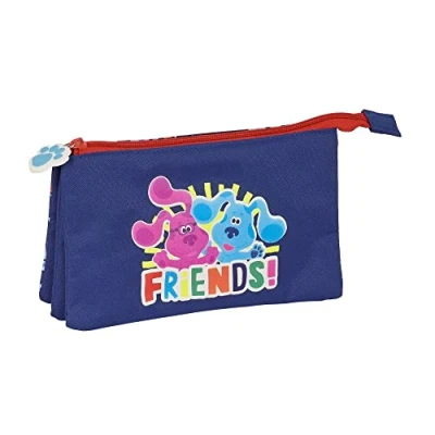 Afbeelding van Pennenetui met 3 vakken Blue&#039;s Clues Marineblauw (22 x 12 cm)