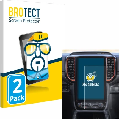 Afbeelding van BROTECT Screenprotector voor Ford Ranger XLT (2024) Folie Beschermfolie transparant (2 Stuks)