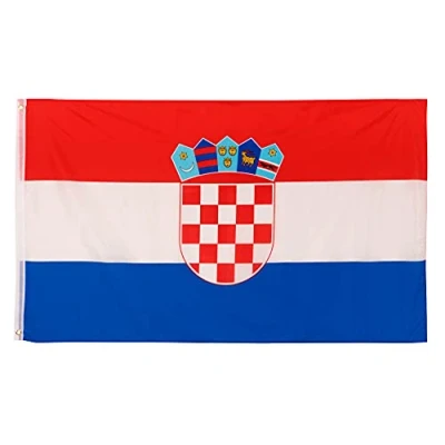 Afbeelding van Aricona Kroatië vlag Kroatische nationale met messing oogjes 90 x 150 cm weerbestendige vlaggen voor vlaggenmast 100% polyester