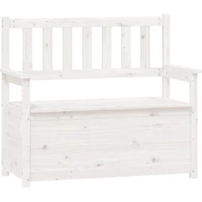 Afbeelding van Bankje 112,5X51,5X96,5 Cm Massief Grenenhout Honingbruin Wit