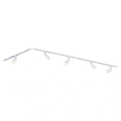 Afbeelding van Qub Focus III 1 Fase Railverlichting GU10 300cm L vorm 5 spots Railsysteem Wit