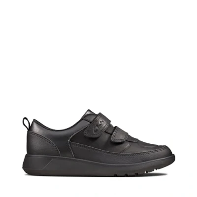 Afbeelding van Clarks Scape Flare K jongens Sneaker laag, Schwarz (Black Leather Black Leather) , 33.5 EU