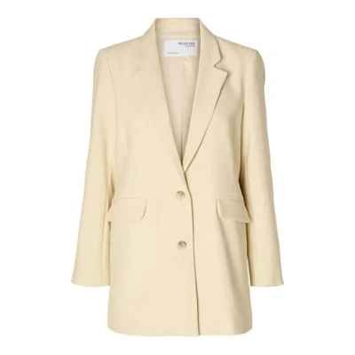 Afbeelding van Selected Femme Slfrita Relaxed Halflange jas, Dames, Maat: 34, Birch