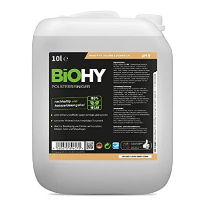 Afbeelding van BiOHY Bekleding reiniger (10 Liter Busje) Ideaal voor autostoelen, banken, matrassen etc. Ook geschikt wasmachines (Polsterreiniger)