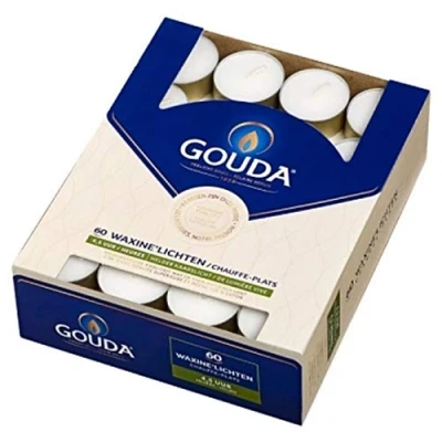 Afbeelding van Gouda Waxinelicht 4.5 uur wit 60 stuks