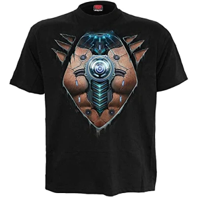 Afbeelding van Spiral Cyber Skin T Shirt Zwart S, Zwart, S